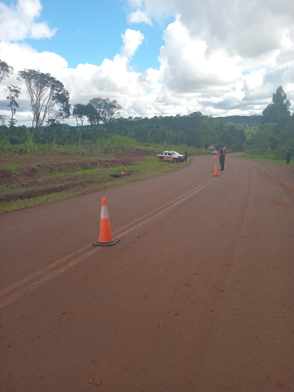25 de Mayo: motociclista herido tras despiste en la Ruta 8